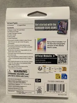 Gundam Card Game Starter Deck ST01 Heroic Beginnings English New Factory Sealed - Image 2