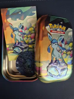 Pokemon TCG: Scarlet & Violet-Prismatic Evolutions Mini Tin - Glaceon (empty) - Image 1