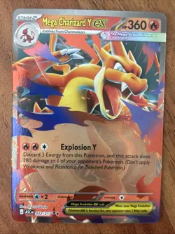 Pokemon TCG Mega Charizard Y Ex 022/217 Ascended Heroes Double Rare NM Card - Image 1