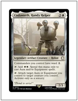Codsworth, Handy Helper, Fallout, Magic the Gathering MTG NM - Image 1