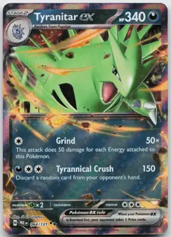 Tyranitar ex 064/131 Holo Double Rare Prismatic Evolutions Pokemon Holo NM - Image 1