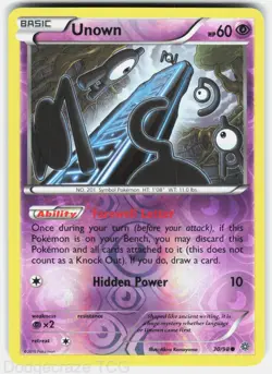 Unown 30/98 Common Ancient Origins Pokemon Reverse Holo NM - Image 1