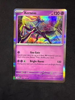 Pokemon TCG 64/132 Xerneas Rare Holo NM Mega Evolution - Image 1