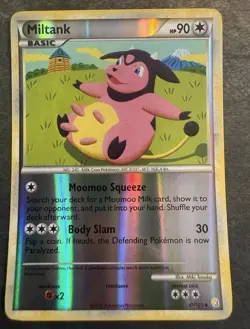 Pokemon TCG Miltank 47/123 HeartGold & SoulSilver Reverse Holo Uncommon Eng - Image 1