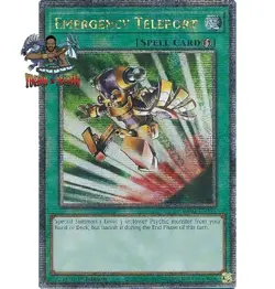 Yugioh! 1x Emergency Teleport RA02-EN053 Quarter Century Secret Rare 1st Ed NM - Image 1