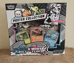 Pokemon TCG Unova Poster Collection Black Bolt White Flare Factory Sealed - Image 1