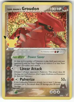 Team Magma's Groudon 9/95 Celebrations: Classic Collection Pokemon NM - Image 1