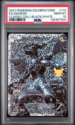 2021 POKEMON CELEBRATIONS CLASSIC COLL #114 FULL ART/ZEKROM PSA 10 - Image 1