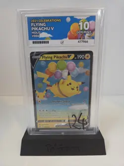 ACE 10 FLYING PIKACHU V 006/025 CELEBRATIONS 2021 POKEMON FULL ART NOT PSA - Image 1