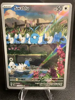 Pokemon TCG Swablu Paradox Rift 213/182 Holo Illustration Rare - Image 1