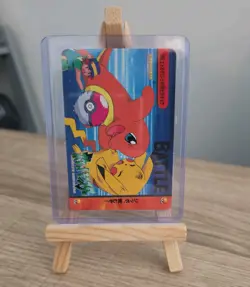 Pokemon Charmander Pikachu Carddass Anime Collection No.185 Vintage BANDAI 1999 - Image 1