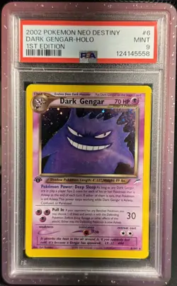 Pokemon Dark Gengar Neo Destiny 1st Edition Holo Rare #6 PSA 9 Mint NEW CERT - Image 1