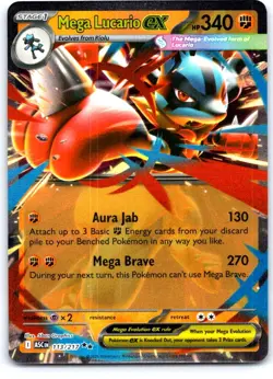 Mega Lucario ex 113/217 Double Rare Ascended Heroes Pokemon Holo Near Mint - Image 1