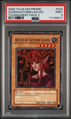2002 Yu-Gi-Oh! Queen Of Autumn Leaves Tournament Pack 2 TP2 Common PSA 9 - Image 1