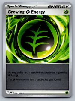 Pokemon TCG ME03: Perfect Order Growing Grass Energy 086/088 Reverse Holo - Image 1