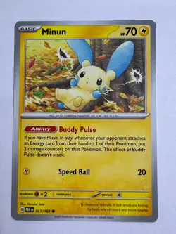 Minun 061/182 Common Paradox Rift Pokemon Near Mint - Image 1