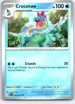 Croconaw 042/217 Uncommon Ascended Heroes Pokemon Near Mint - Image 1