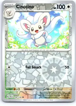 Cinccino 126/159 Uncommon Journey Together Pokemon Reverse Holo Near Mint - Image 1