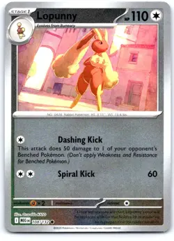 Lopunny 108/132 Common Mega Evolution Pokemon Reverse Holo Near Mint - Image 1