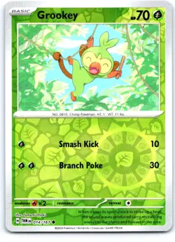 Grookey 014/167 Common Twilight Masquerade Pokemon Reverse Holo Near Mint - Image 1