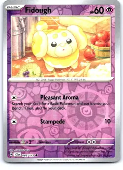 Fidough 66/142 Common Stellar Crown Pokemon Reverse Holo Near Mint - Image 1