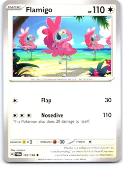 Flamigo 165/198 Uncommon Scarlet & Violet Pokemon Near Mint - Image 1