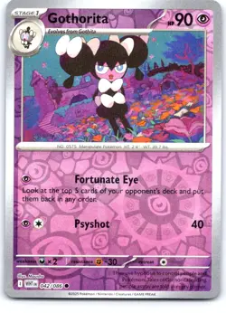 Gothorita 042/086 Common White Flare Pokemon Reverse Holo Near Mint - Image 1