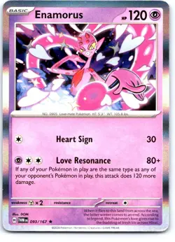 Enamorus 093/167 Rare Twilight Masquerade Pokemon Holo Near Mint - Image 1