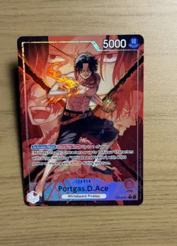 Op16-001 Portgas.D.Ace Alt Art Leader The Time Of Battle One Piece Tcg - Image 1
