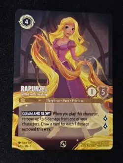 Disney Lorcana Rapunzel Gifted with Healing 4/C1 Promo DLC Prize Wall Challenge - Image 1