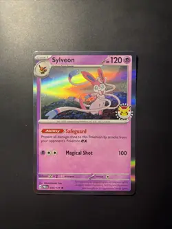 2025 Pokemon Day Stamped Sylveon 040/131 Holo Foil Exclusive Promo Card - Image 1