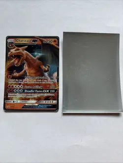 Pokemon TCG Charizard GX SM195 Detective Pikachu Promo Holo Card/Matching Sleeve - Image 1