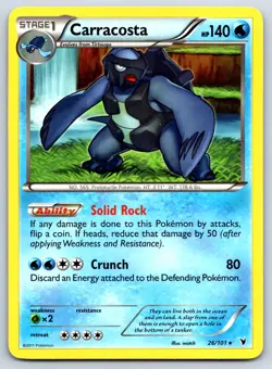 Carracosta - BW Emerging Powers 26/101 Rare Pokemon Card LP - Image 1