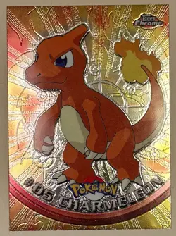 #05 Charmeleon Spectra Chrome Topps TV Animation Pokemon Card 2000 - Image 2