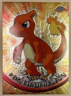 #05 Charmeleon Spectra Chrome Topps TV Animation Pokemon Card 2000 - Image 3