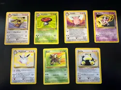 Pokemon TCG Jungle Lot 7 Cards Pidgeot Vileplume Clefable Mr. Mime Wigglytuff - Image 1