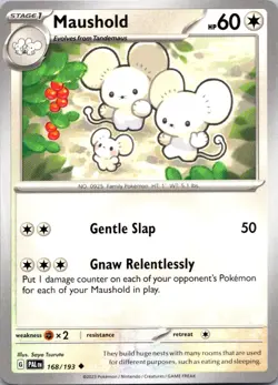 Maushold 168/193 Paldea Evolved Pokemon TCG Uncommon NM - Image 1