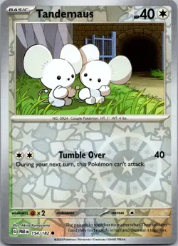 Tandemaus 154/182 Paradox Rift Pokemon TCG Reverse Holo C NM - Image 1