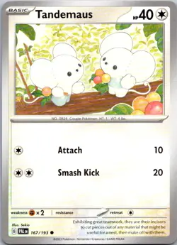 Tandemaus 167/193 Paldea Evolved Pokemon TCG Common NM - Image 1
