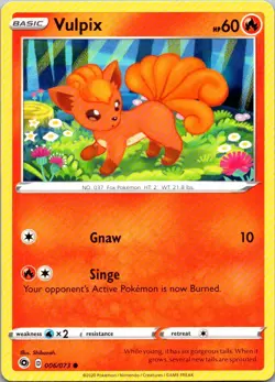Vulpix 006/073 Champion's Path Pokemon TCG Common NM - Image 1