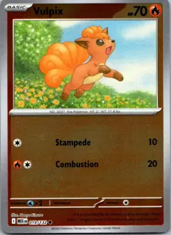 Vulpix 019/132 Mega Evolution Pokemon TCG Reverse Holo C NM - Image 1