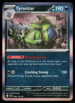 Tyranitar 095/159 Rare Journey Together Pokemon Holo Near Mint - Image 1