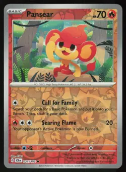 Pansear 21/142 Common Stellar Crown Pokemon Reverse Holo Near Mint - Image 1
