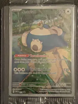 Pokemon TCG Snorlax #051 Holo Full Art Promo Card 151 Near Mint Sealed - Image 1