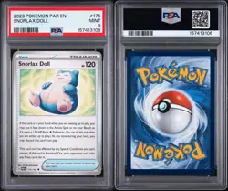 Pokemon Snorlax Doll PSA 9 #175/182 SV04: Paradox Rift Regular Finish - POP 41 - Image 3