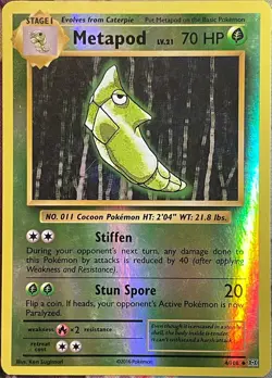 Metapod Reverse Holo - 4/108 - XY Evolutions Pokemon 2016 - Image 1