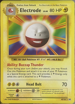 Electrode Rare - 40/108 - XY Evolutions Pokemon 2016 - Image 1