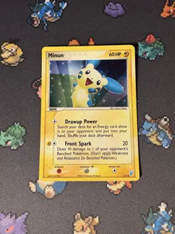 Pokemon Cards Minun 6/12 Holo Deck Exclusive Promo - (LP) *SWIRL* - Image 1