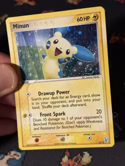 Pokemon Cards Minun 6/12 Holo Deck Exclusive Promo - (LP) *SWIRL* - Image 2
