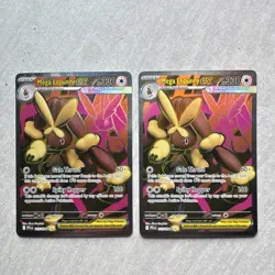 Mega Lopunny ex 115/094 Ultra Rare Phantasmal Flames Pokemon Lot of 2 - Image 1